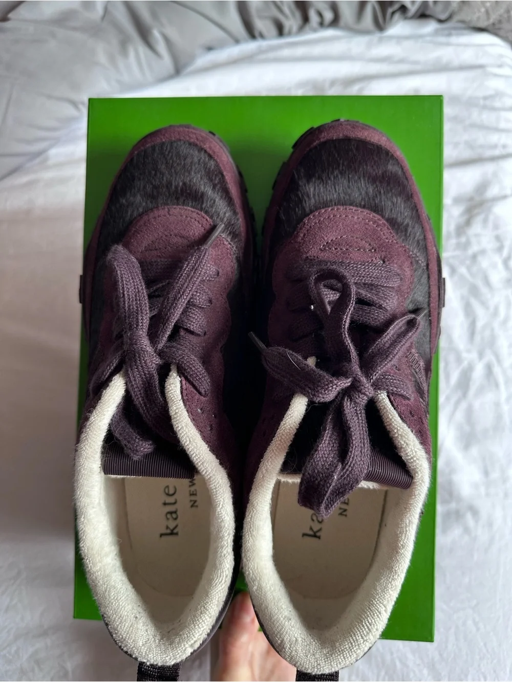 Kate Spade K As In Kate Runner Haircalf Sneakers Blackberry Jam